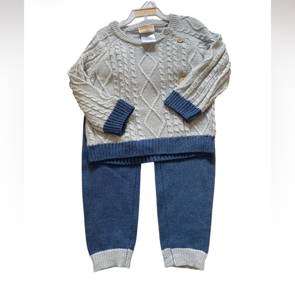 Cable Knitted Sweater and Pants Set NWT Size 12 months